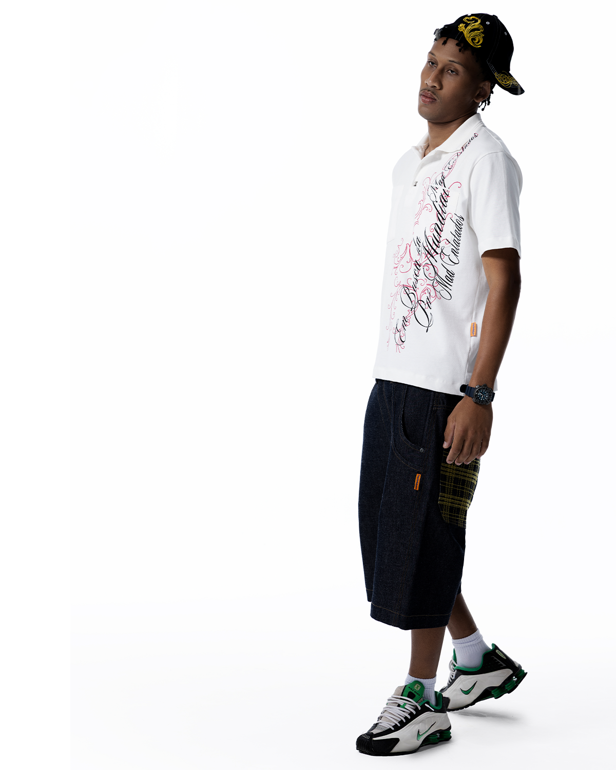 BERMUDA JEANS - BOLSO XADREZ