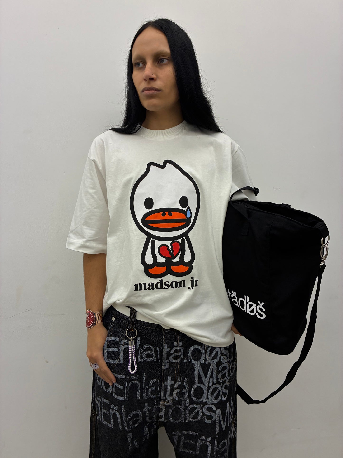 CAMISETA MADSON JR. CORAZÓN PARTIDO (OFF-WHITE)