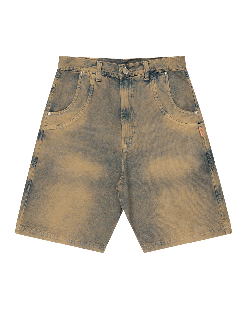 BERMUDA JEANS CURVALÍNEA DOUBLE HAND MARROM