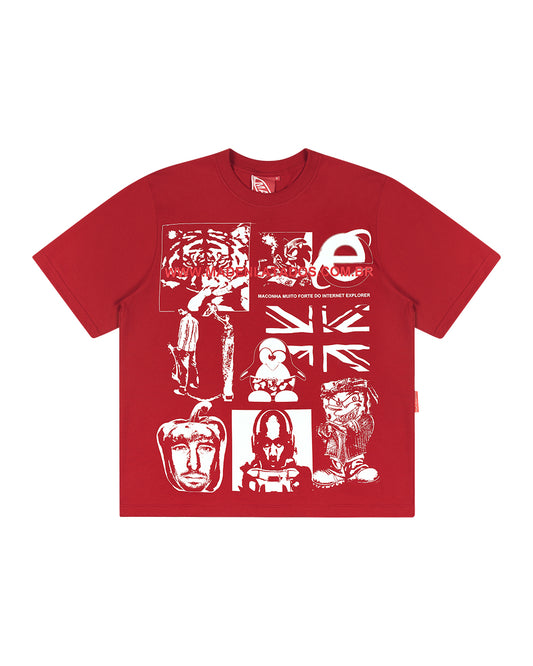 CAMISETA INTERNET VERMELHA