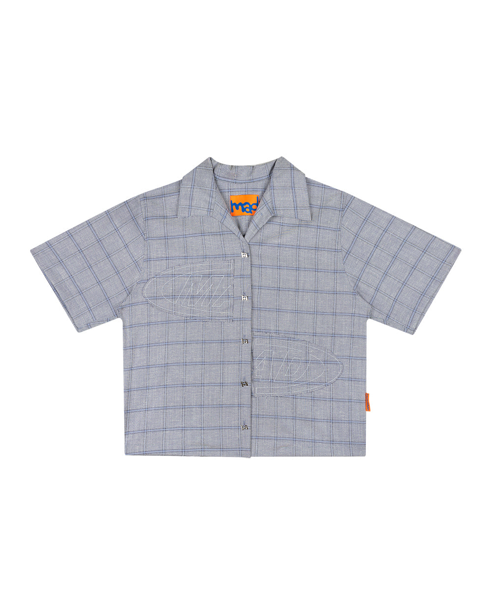 CAMISA PORTAL BORDADA (XADREZ AZUL) – Mad Enlatados