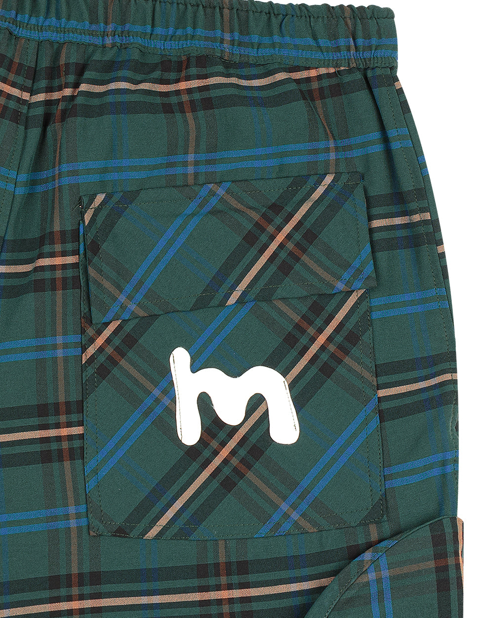 BERMUDA CARGO XADREZ (VERDE/AZUL)