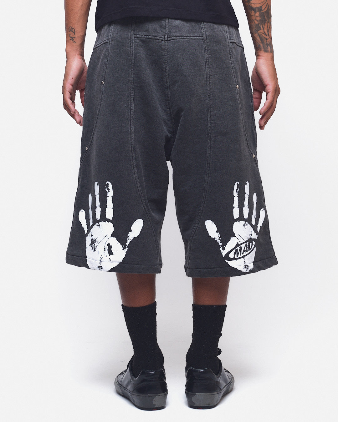 BERMUDA MOLETINHO DOUBLE HAND PRETO