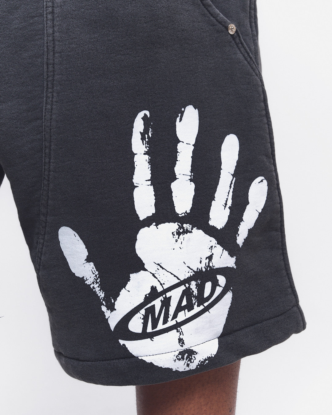 BERMUDA MOLETINHO DOUBLE HAND PRETO