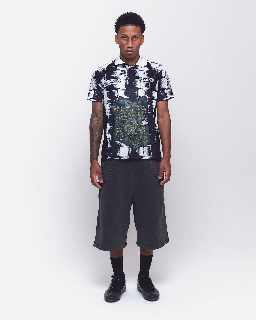 BERMUDA MOLETINHO DOUBLE HAND PRETO
