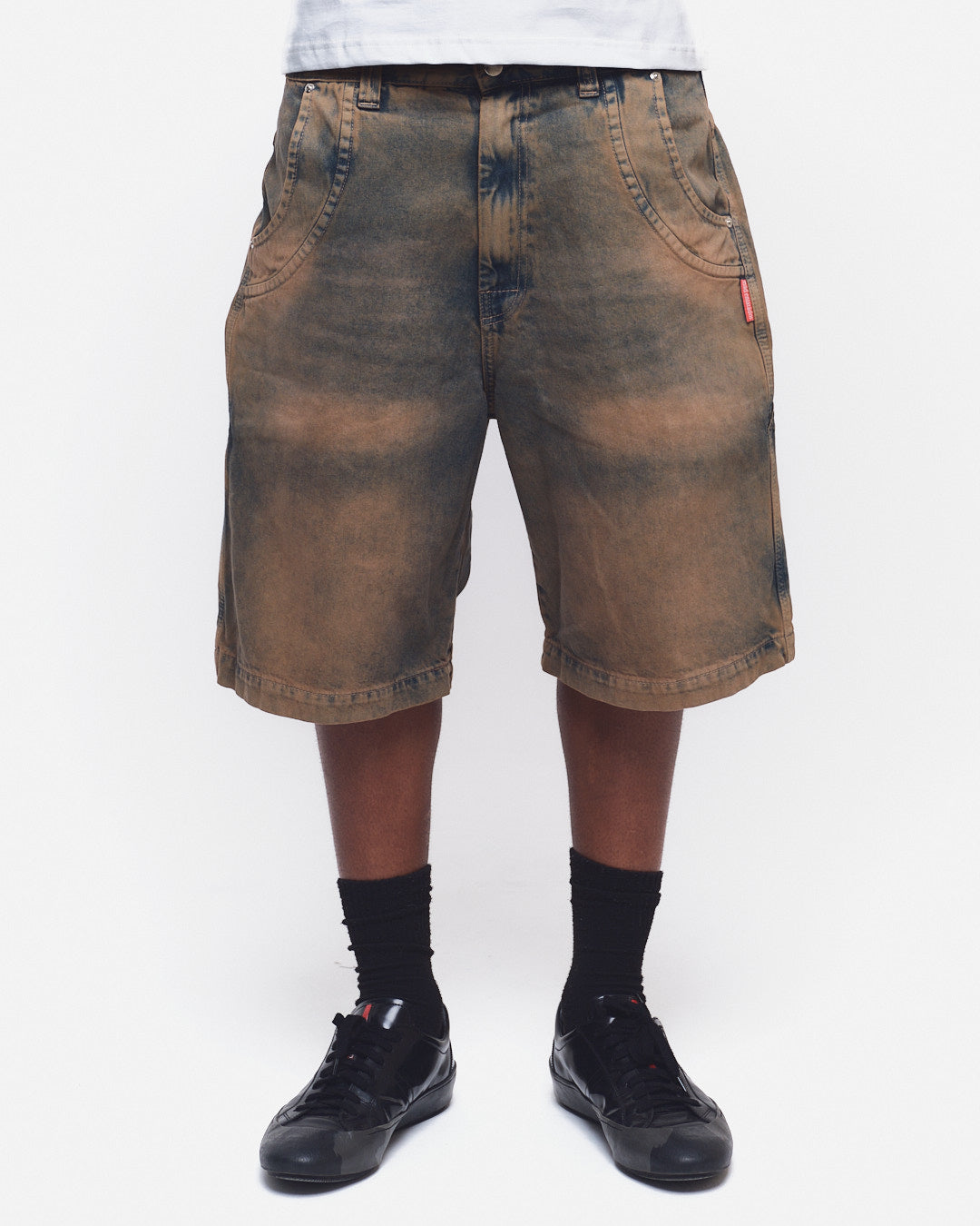 BERMUDA JEANS CURVALÍNEA DOUBLE HAND MARROM