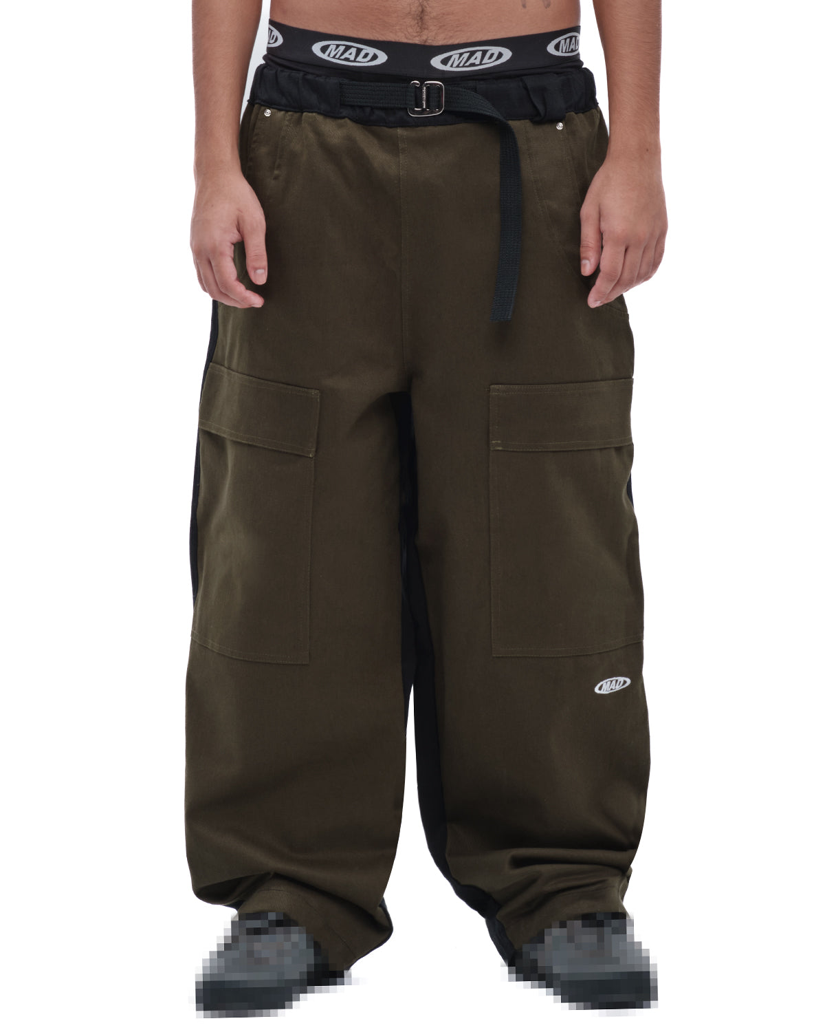 calça cargo double color verde