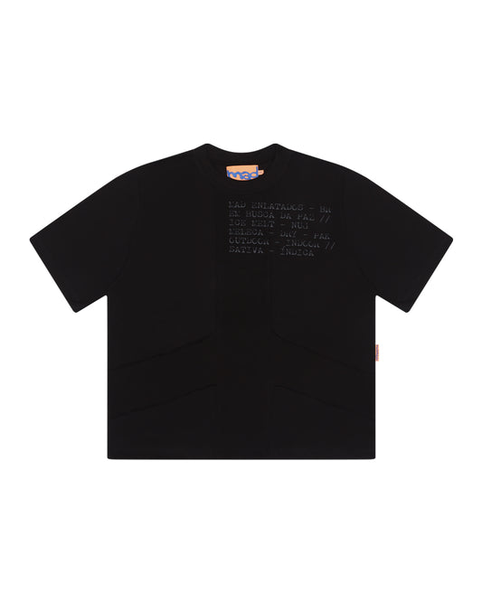 CAMISETA BORDADO DA PAZ (PRETO)