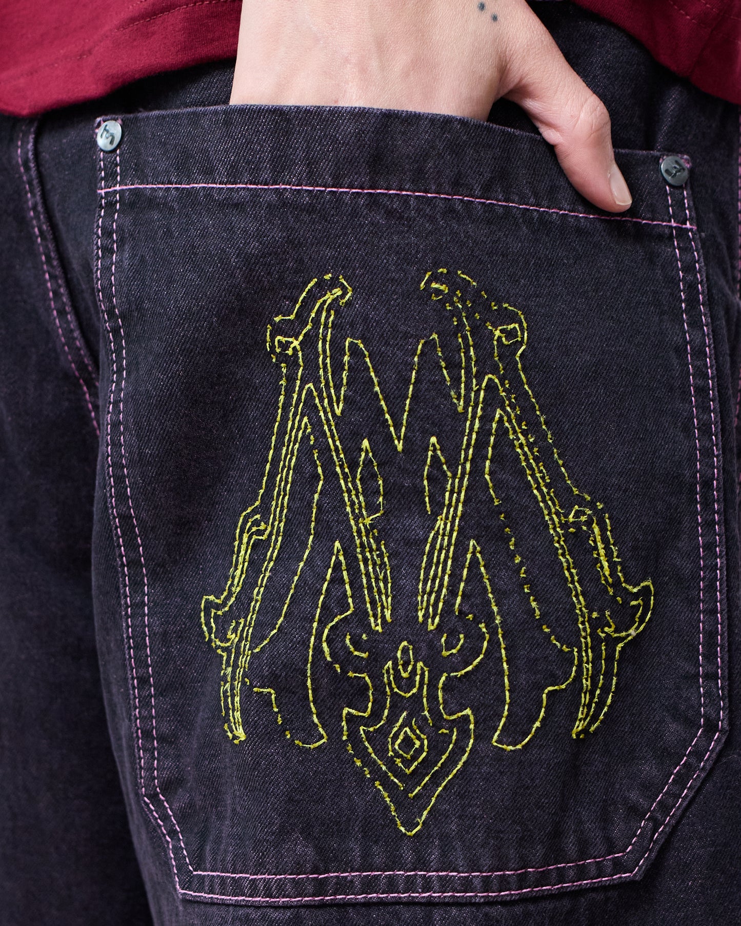 CALÇA JEANS ASAS (LILÁS)