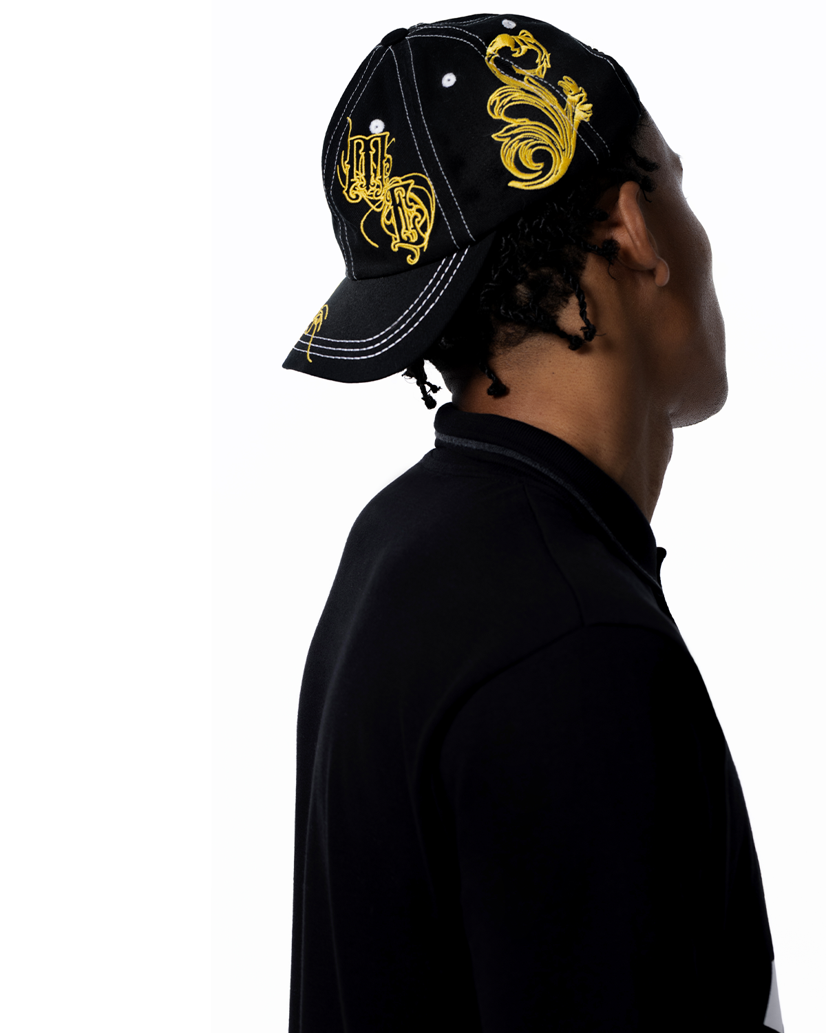 BONÉ BASEBALL - ARABESCO - PRETO / AMARELO