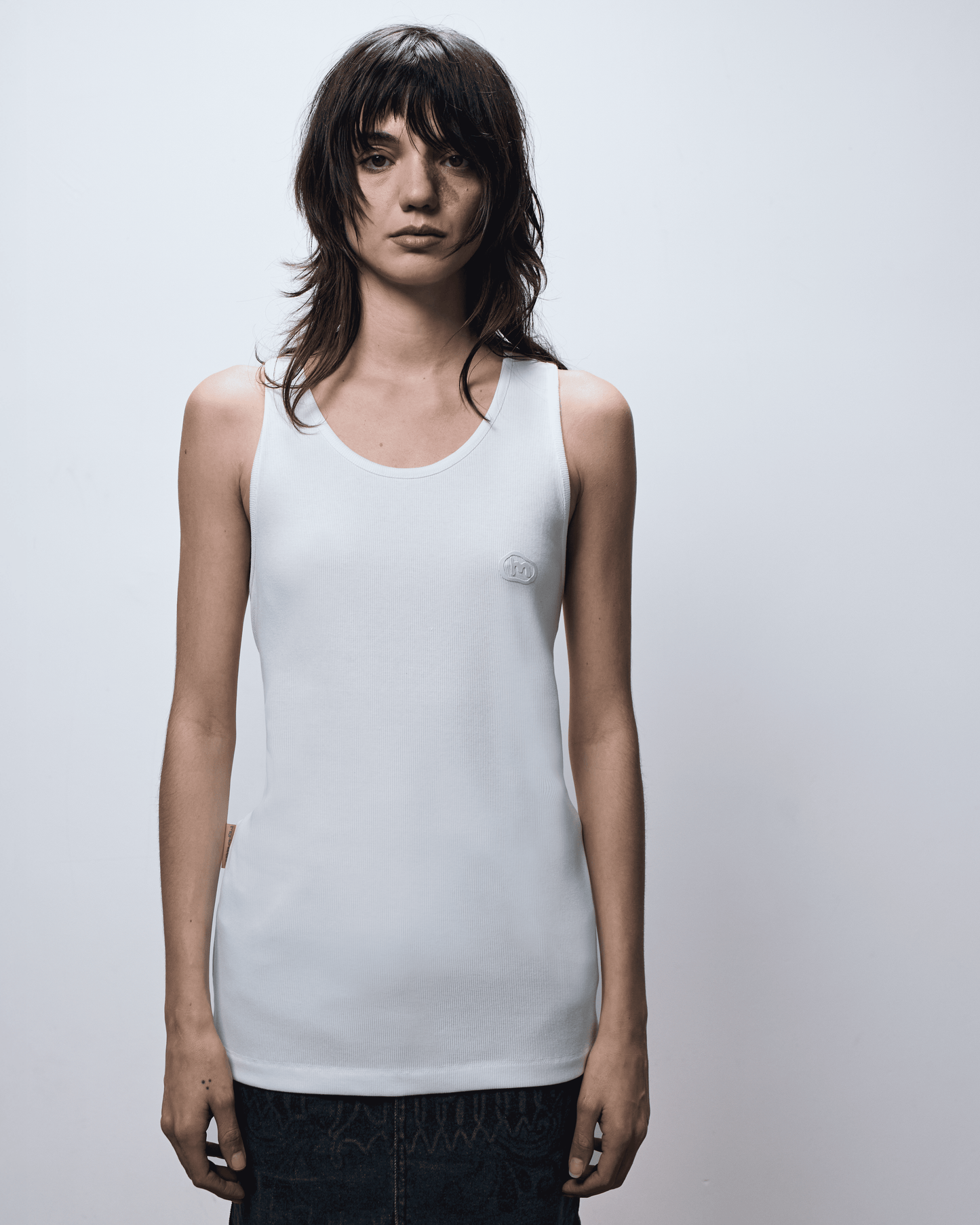 REGATA TANK TOP BORDADO M (BRANCO)