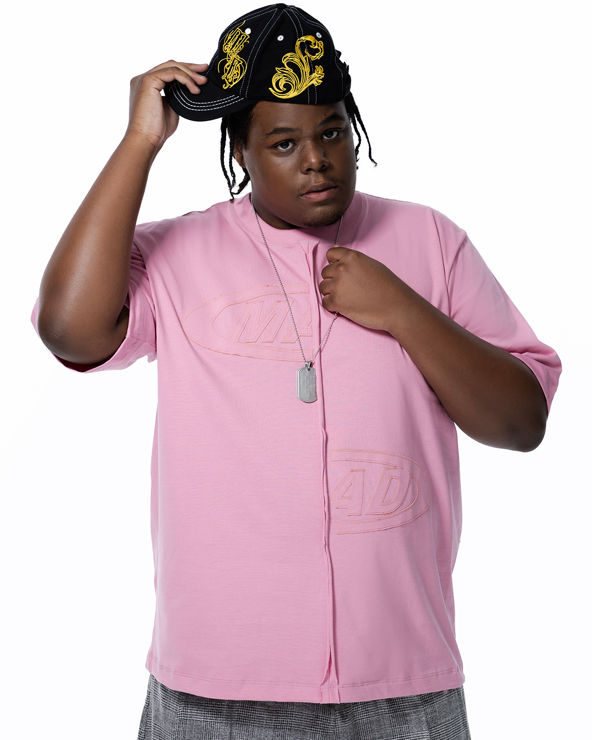 CAMISETA PORTAL BORDADO (ROSA)