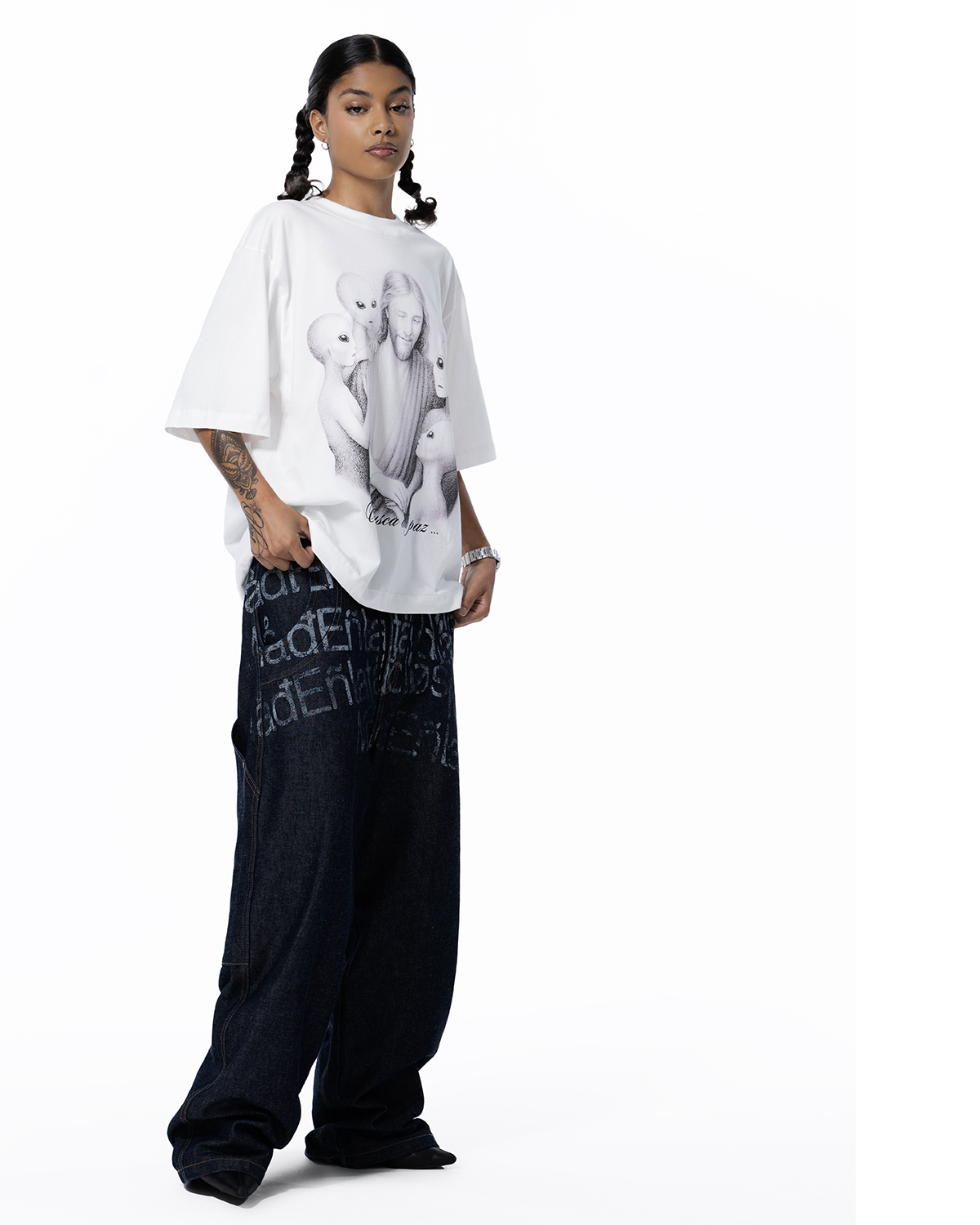 CAMISETA EM BUSCA DA PAZ... (OFF WHITE)