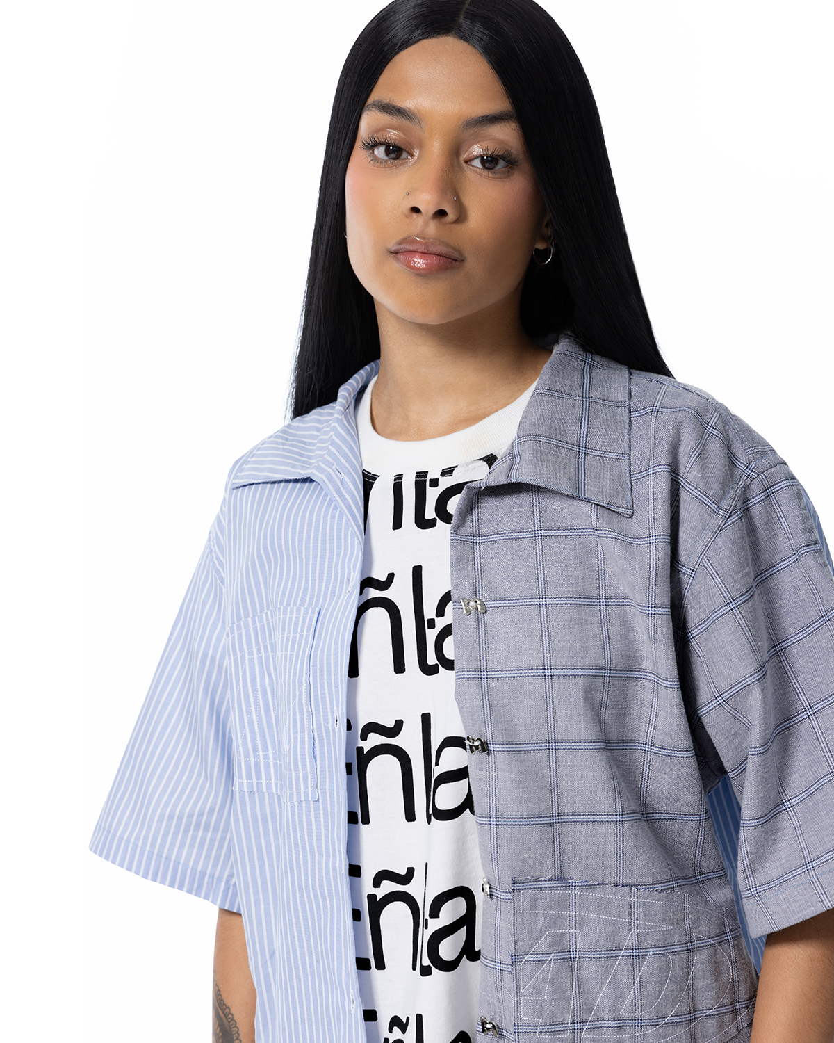 CAMISA PORTAL BORDADA  (XADREZ/LISTRAS)