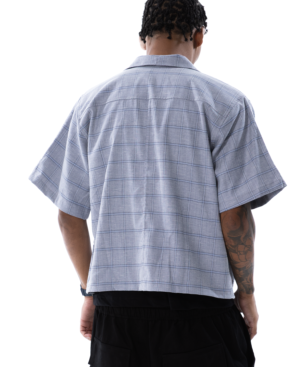 CAMISA PORTAL BORDADA  (XADREZ AZUL)