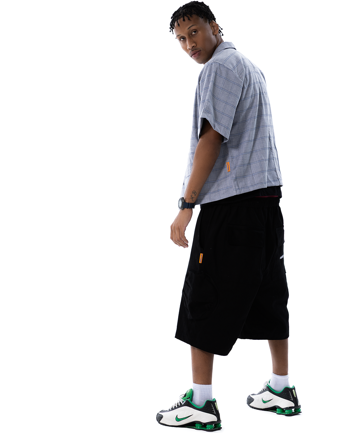 CAMISA PORTAL BORDADA  (XADREZ AZUL)