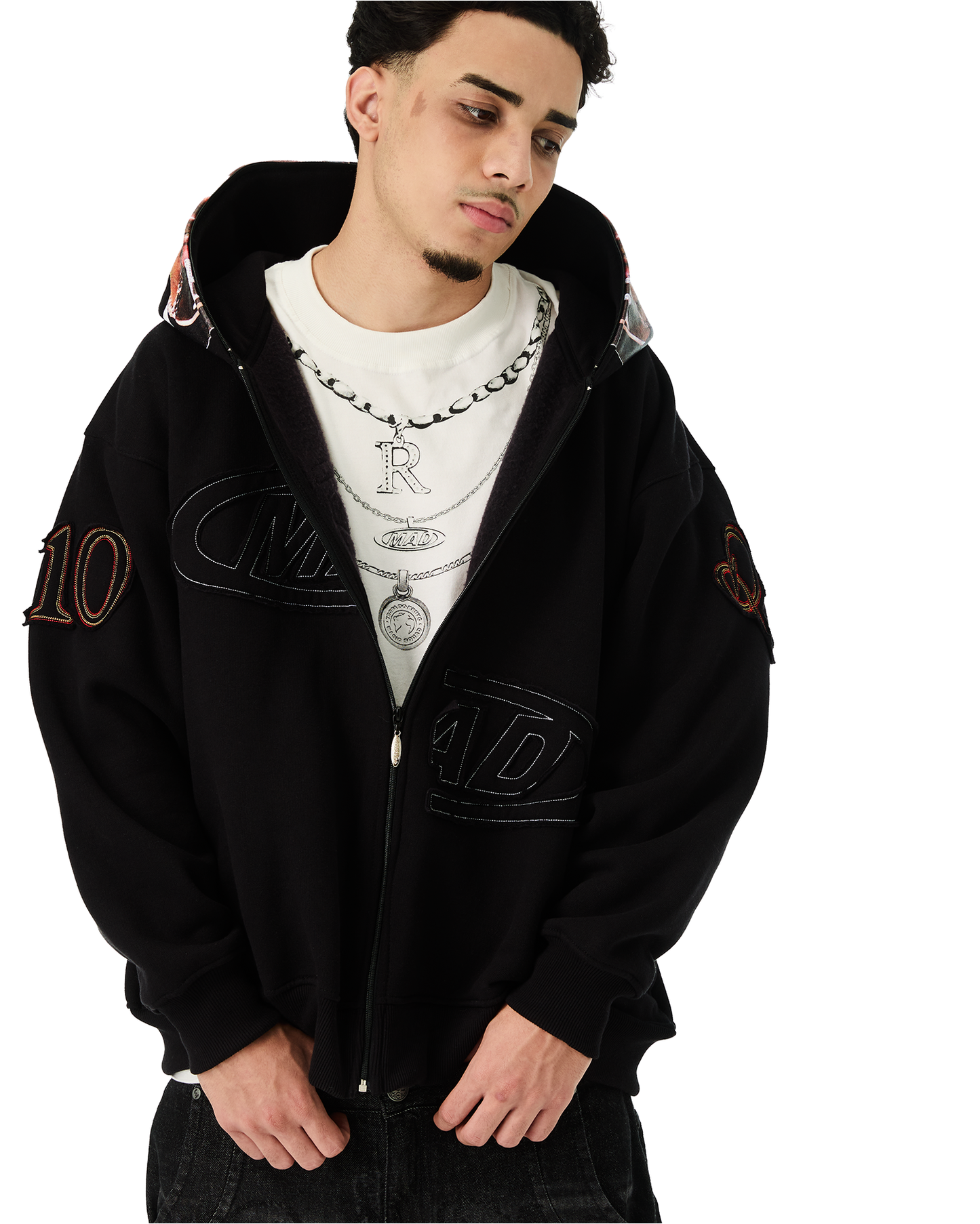 JAQUETA FULL ZIP SÓSIA DO RONALDINHO (PRETO)