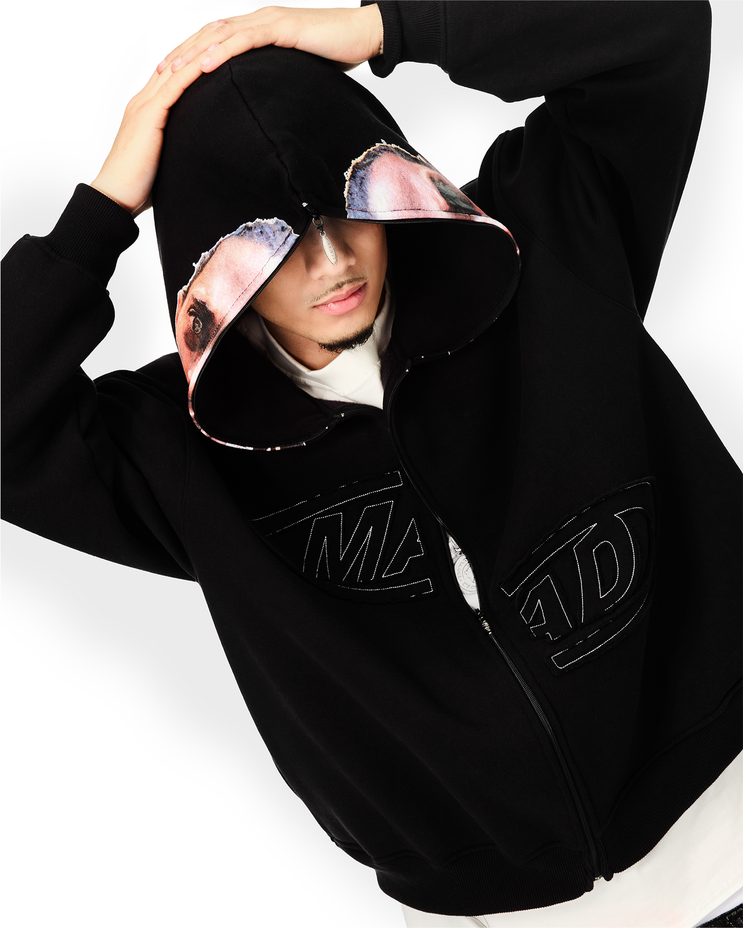 JAQUETA FULL ZIP SÓSIA DO RONALDINHO (PRETO)