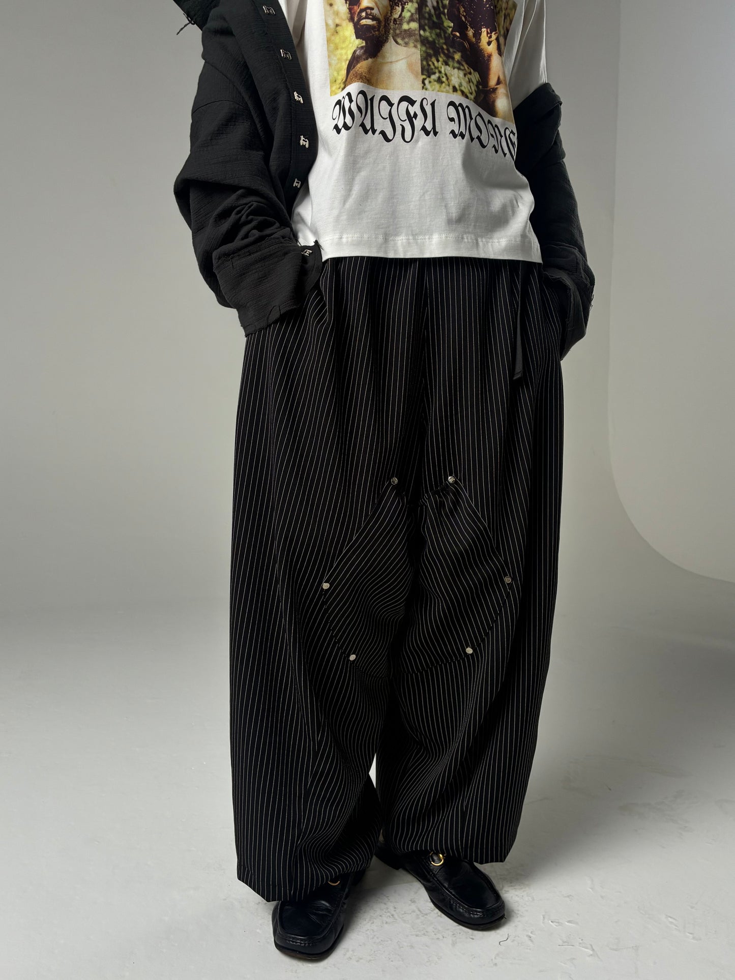 CALÇA BALÃO - SPECIAL DOHA RISCA DE GIZ (PRETO)