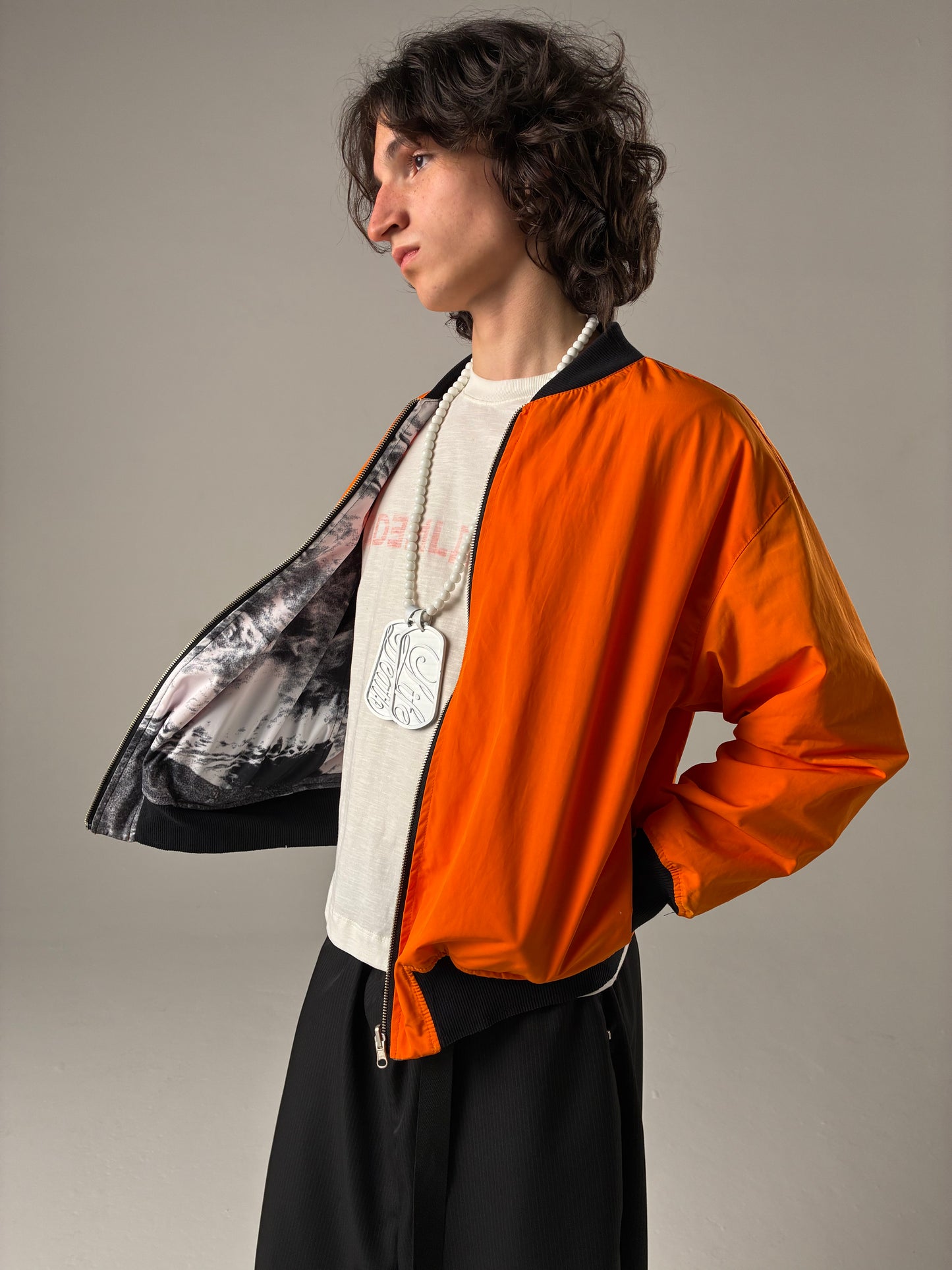 JAQUETA BOMBER - SACRIFÍCIO (LARANJA/FULL-PRINT)