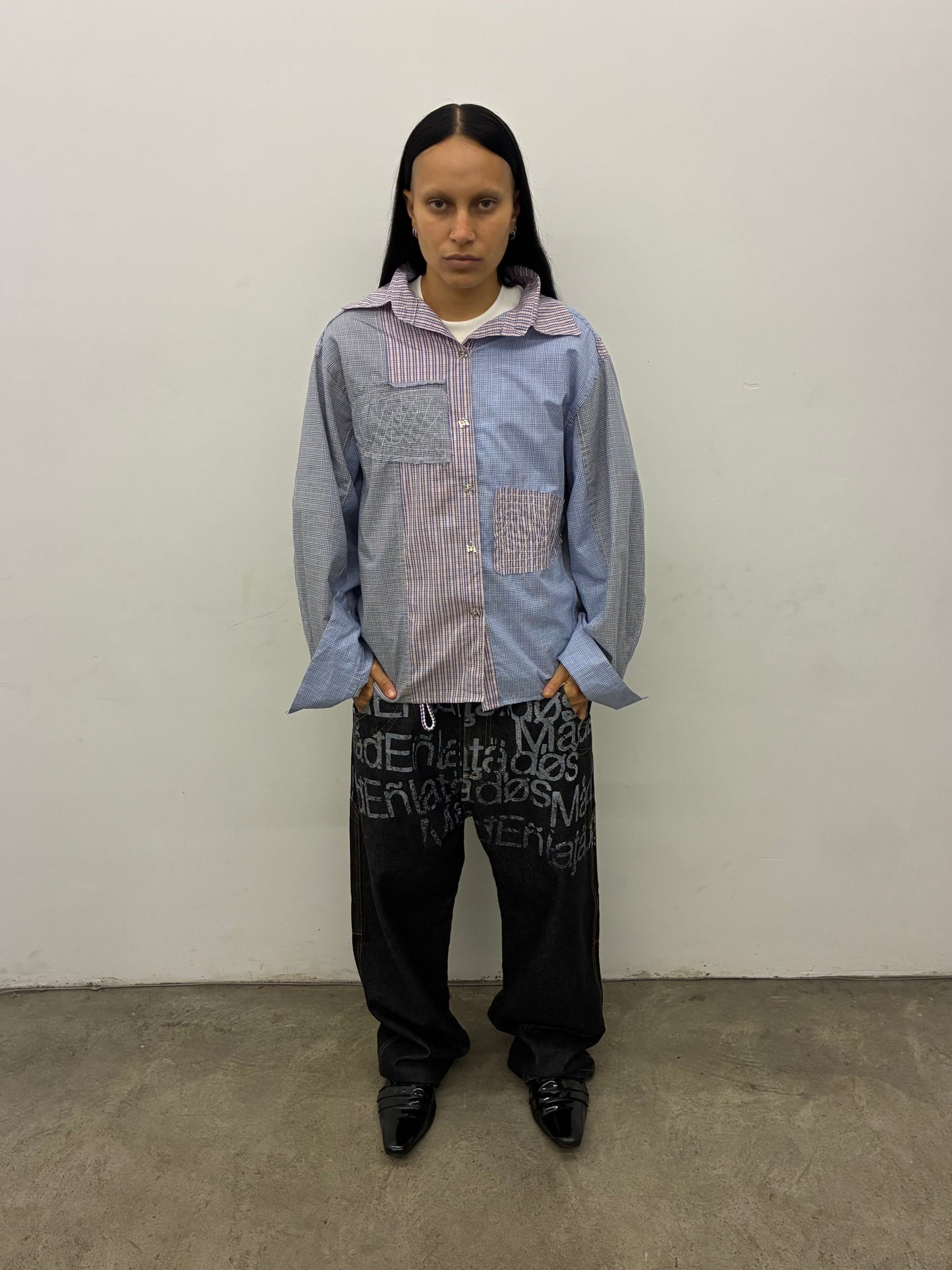 CAMISA FRAGMENTADA - PORTAL (AZUL)