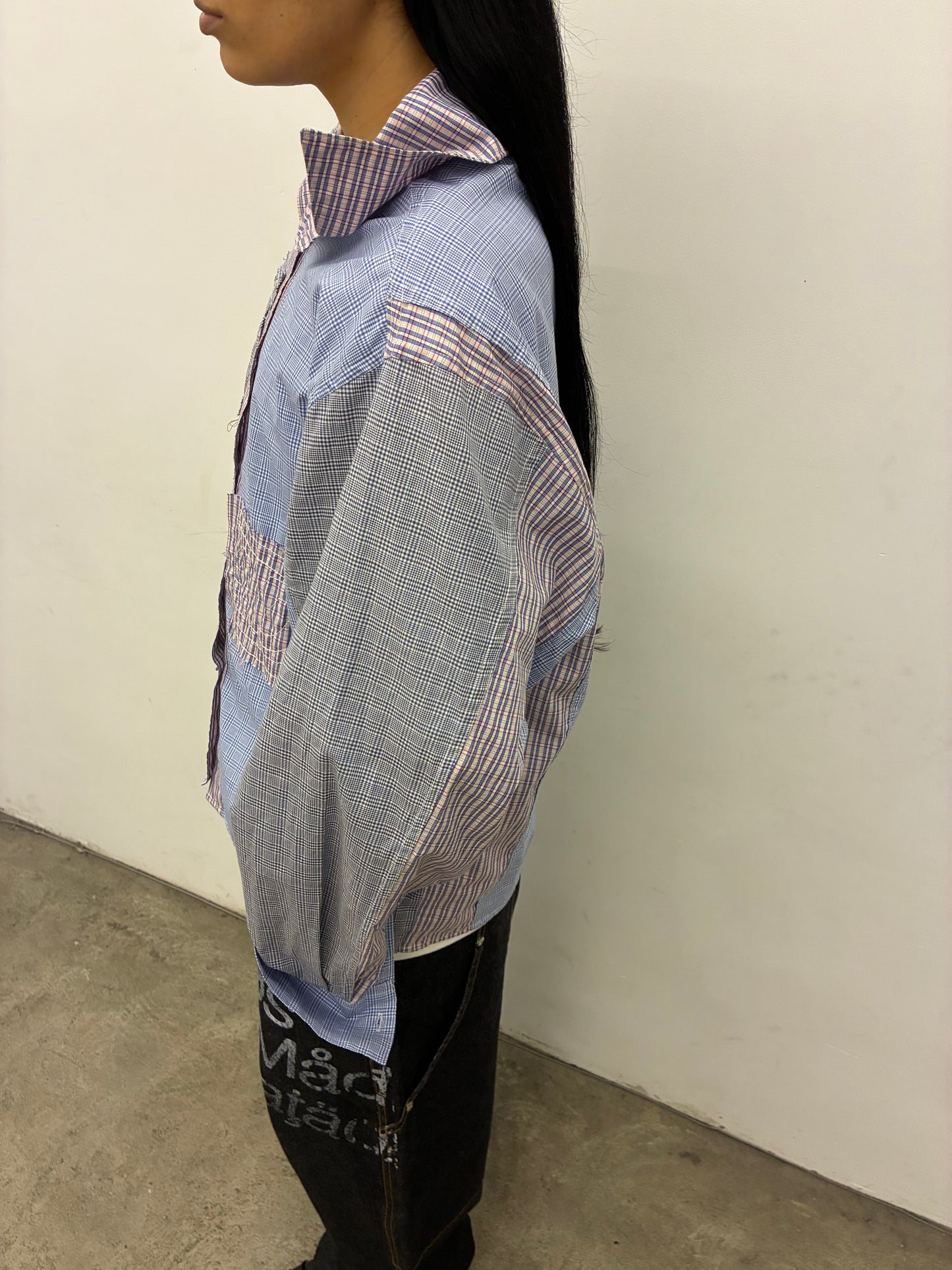 CAMISA FRAGMENTADA - PORTAL (AZUL)