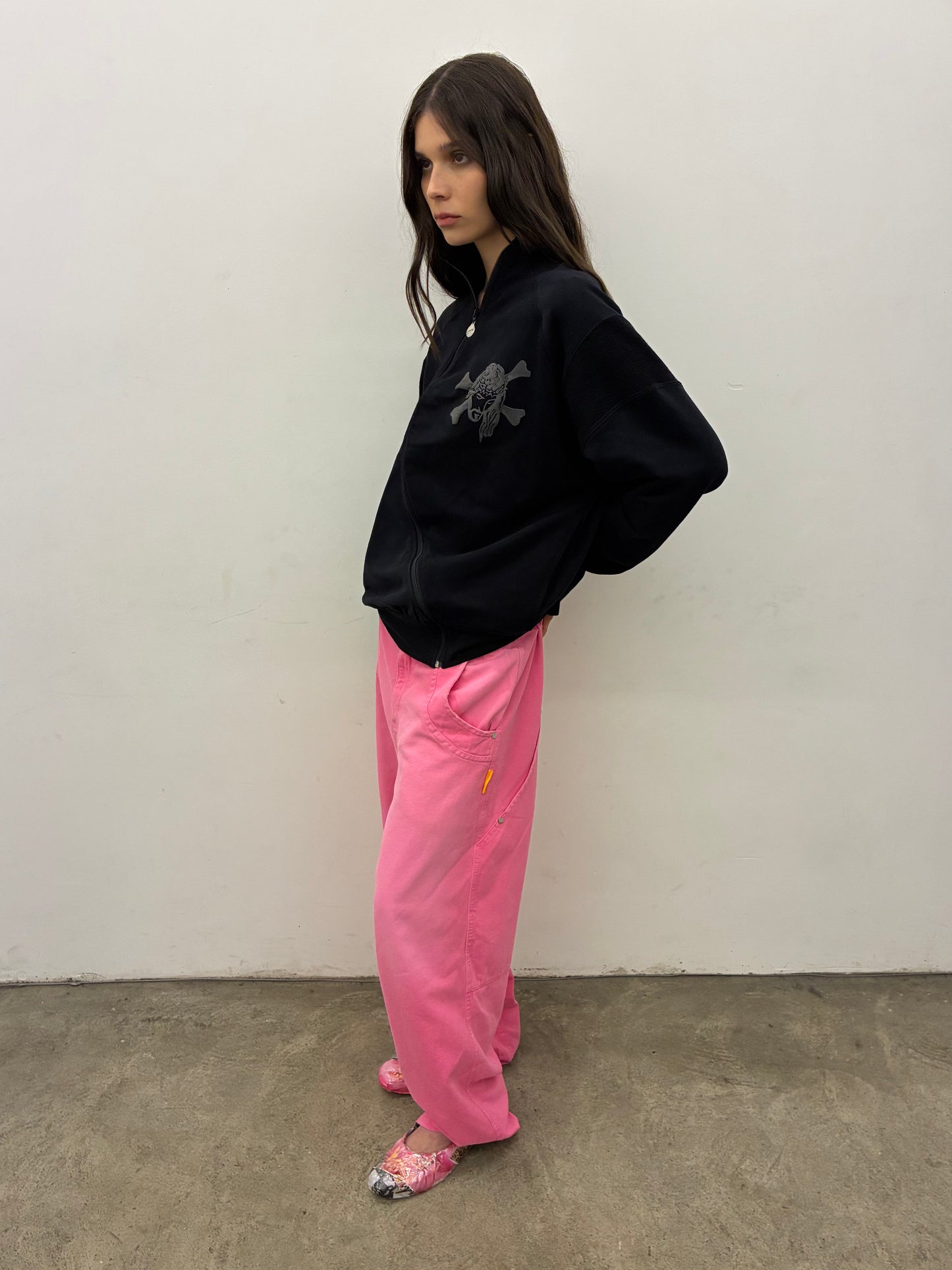 BLUSA MOLETOM ZÍPER "S" - JESUS CROSS (PRETO)