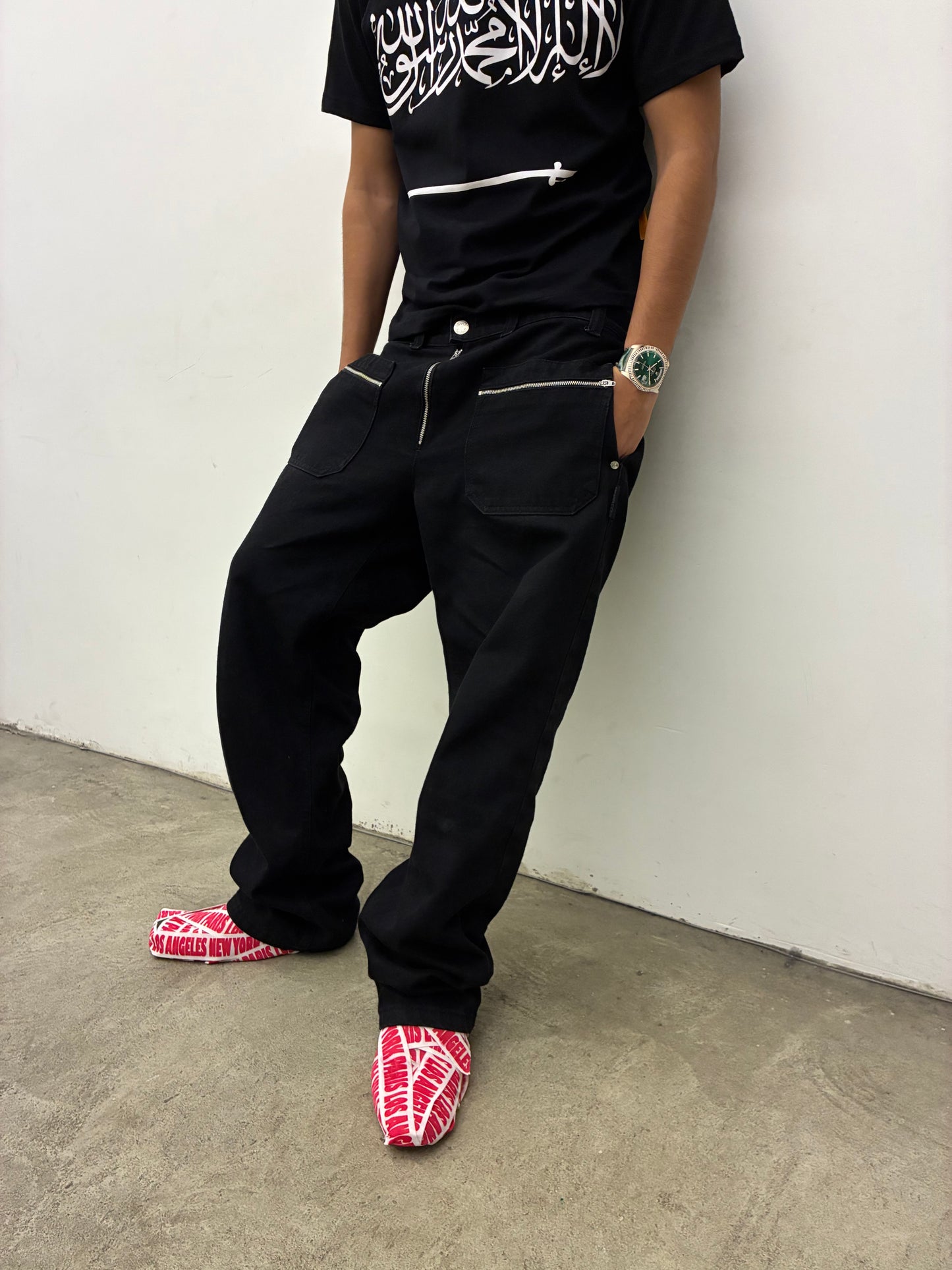 CALÇA RETA - INVERSO - (PRETO)