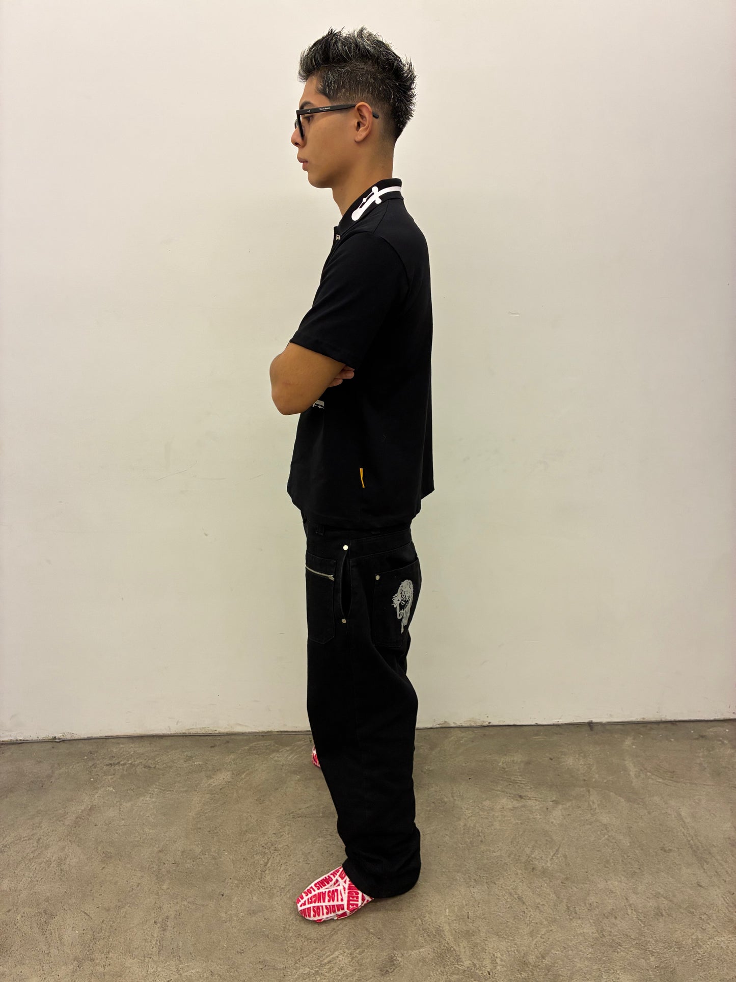 CALÇA RETA - INVERSO - (PRETO)