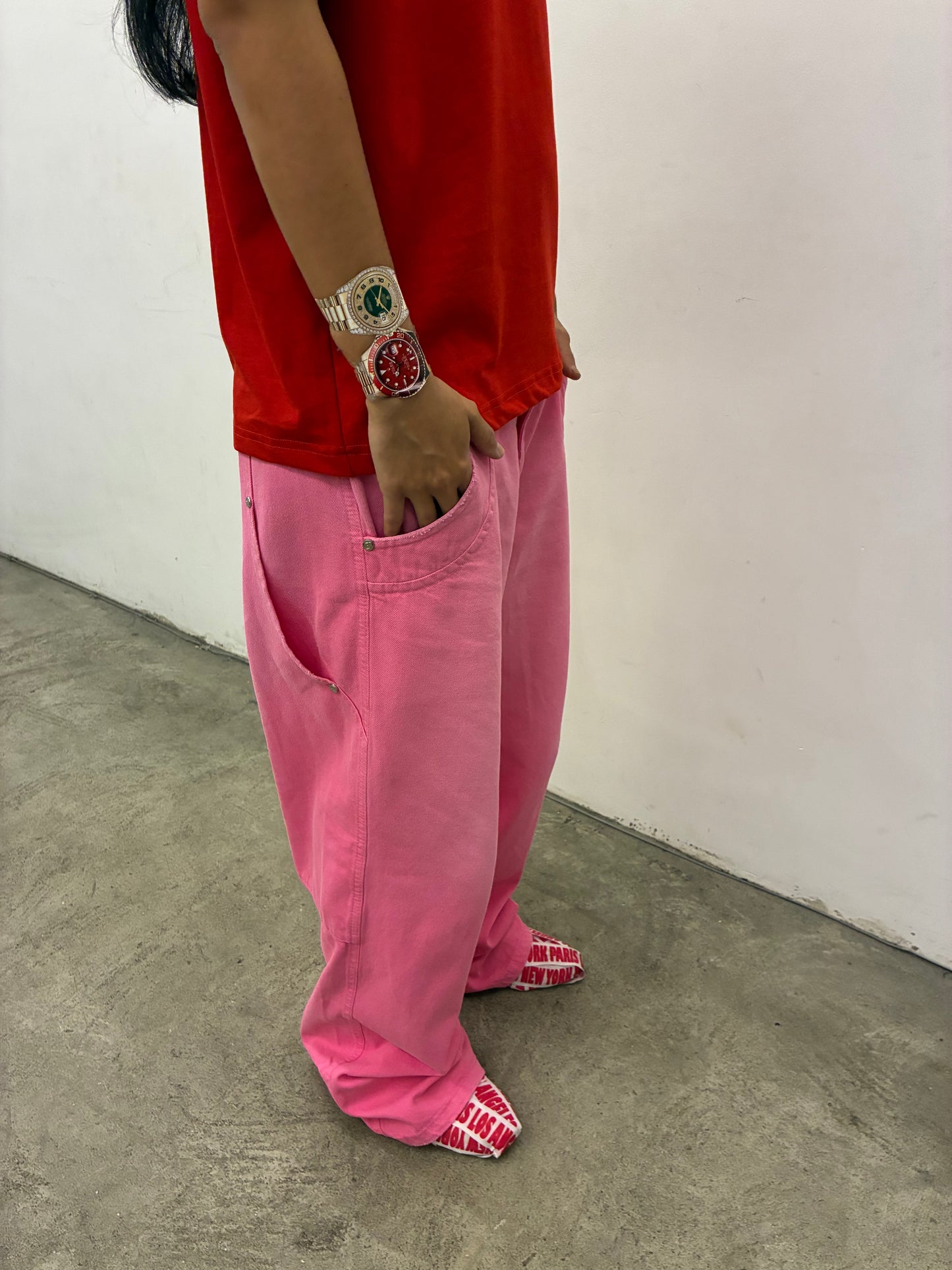 CALÇA CURVAS JEANS - TINTURARIA ROSA