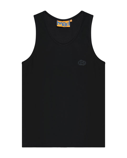 REGATA TANK TOP BORDADO M (PRETO)