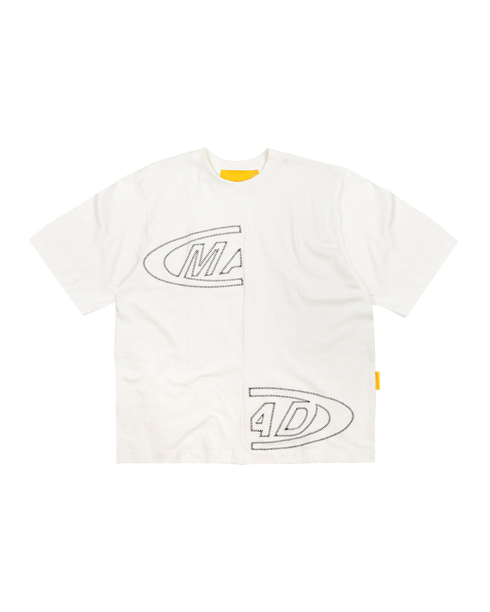 CAMISETA PORTAL BORDADA  (OFF WHITE)