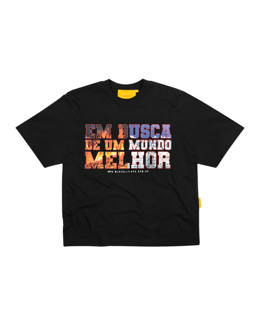 CAMISETA MUNDO MELHOR (PRETO)