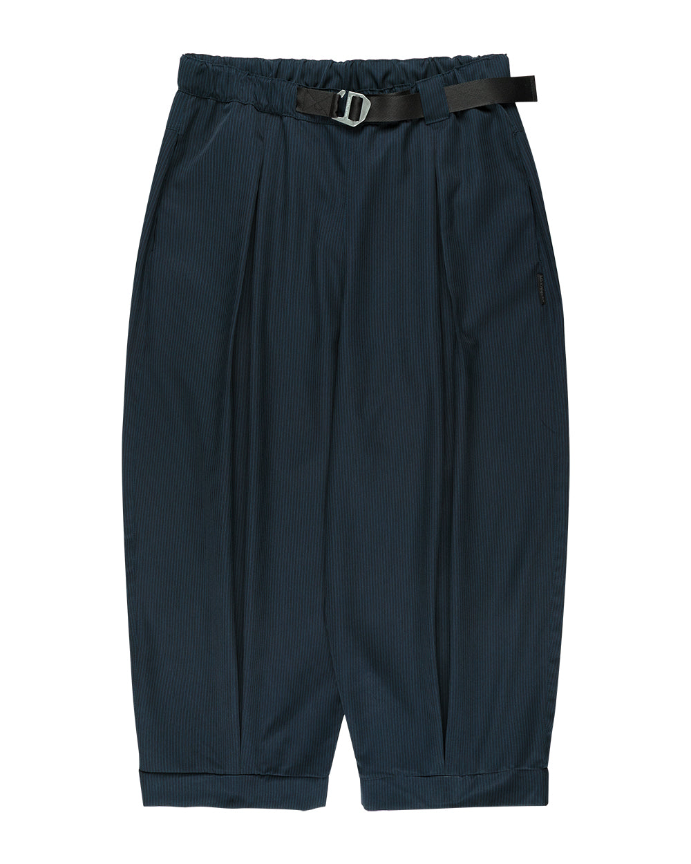 CALÇA BALÃO COM PREGAS - RISCA DE GIZ (AZUL)
