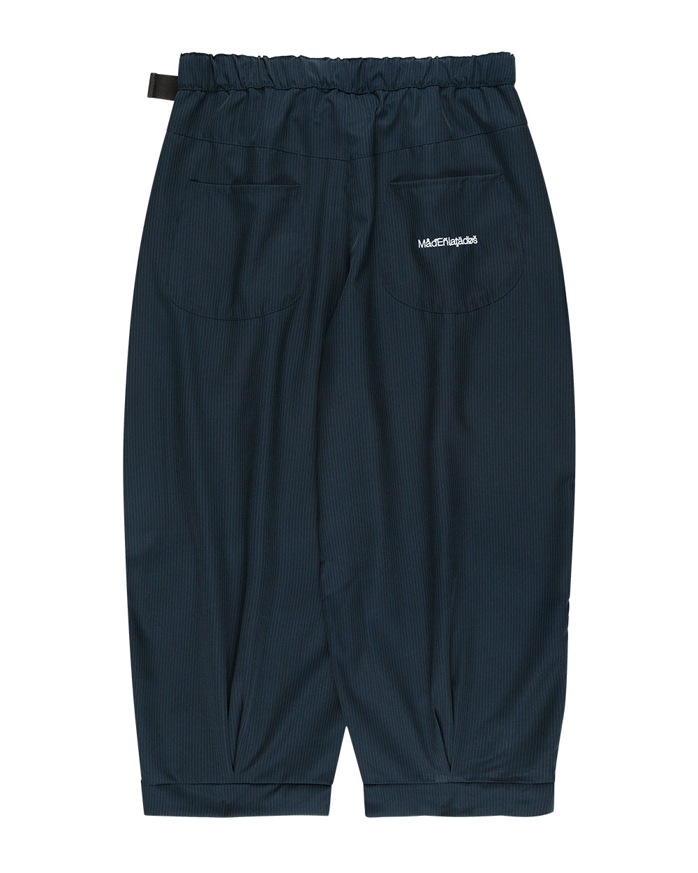 CALÇA BALÃO COM PREGAS - RISCA DE GIZ (AZUL)