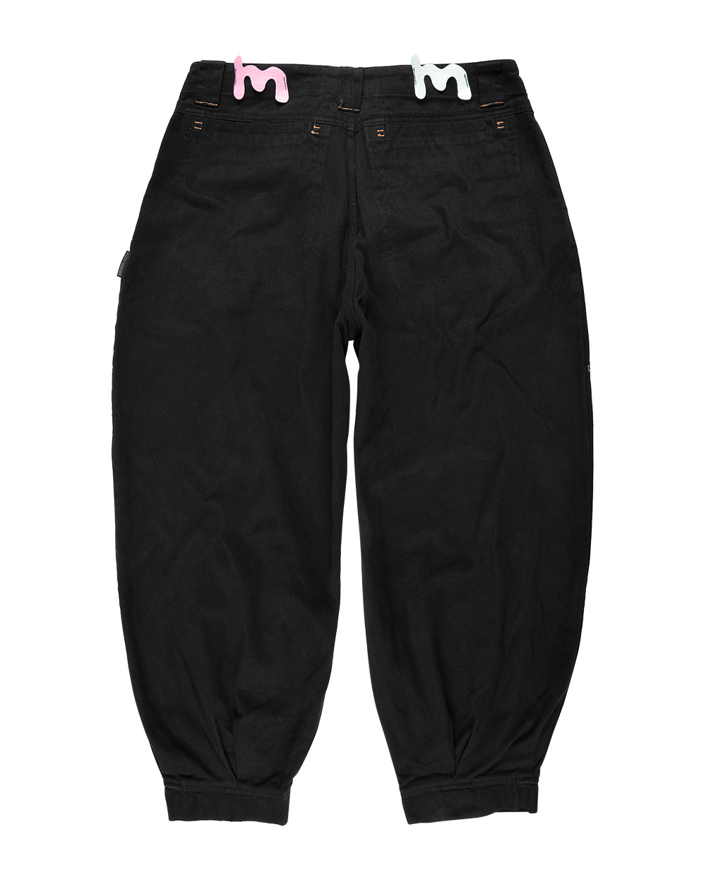CALÇA BALÃO SARJA TRAVETE LARANJA (PRETO)