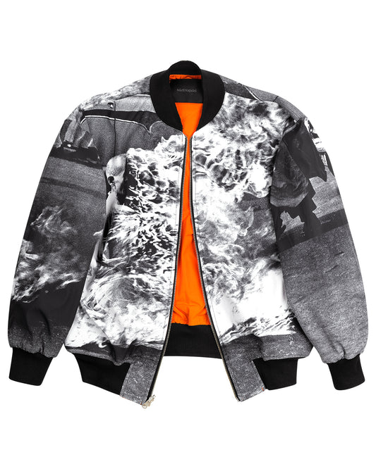 JAQUETA BOMBER - SACRIFÍCIO (LARANJA/FULL-PRINT)