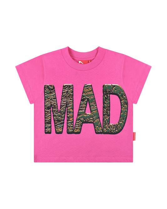 BABY TEE CAMO SCRIPT ROSA