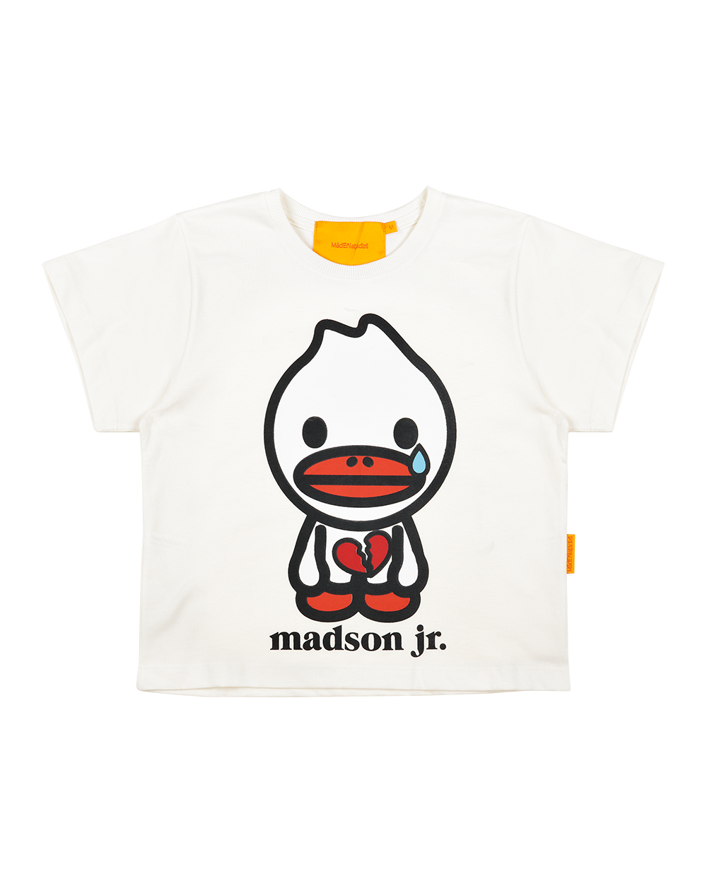 BABY TEE MADSON JR. CORAZÓN PARTIDO (OFF-WHITE)