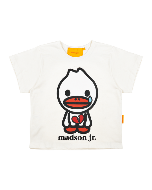 BABY TEE MADSON JR. CORAZÓN PARTIDO (OFF-WHITE)