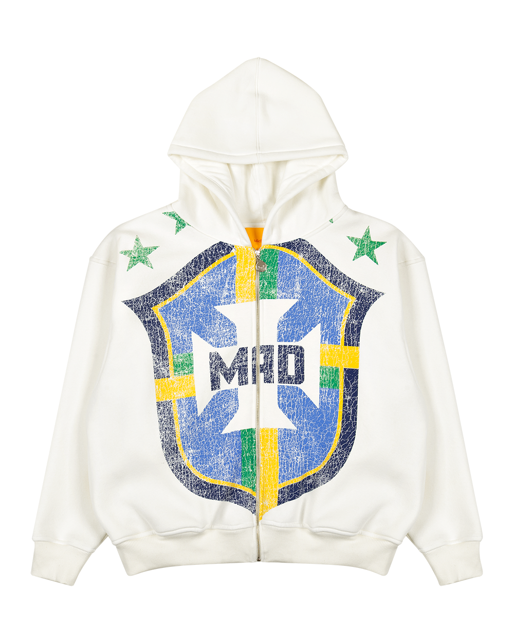 BLUSA MOLETOM FACEZIP - SELEÇÃO (OFF-WHITE)