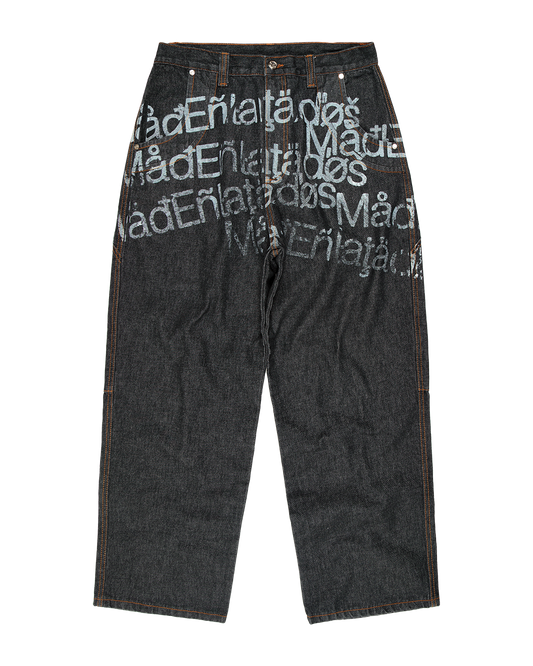 CALÇA CURVAS JEANS - CARACTERES (PRETO)