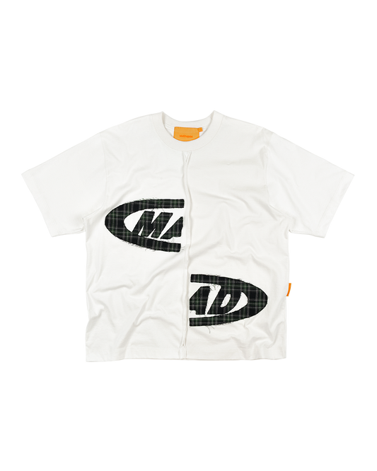 CAMISETA PORTAL BORDADO - XADREZ (OFF-WHITE)