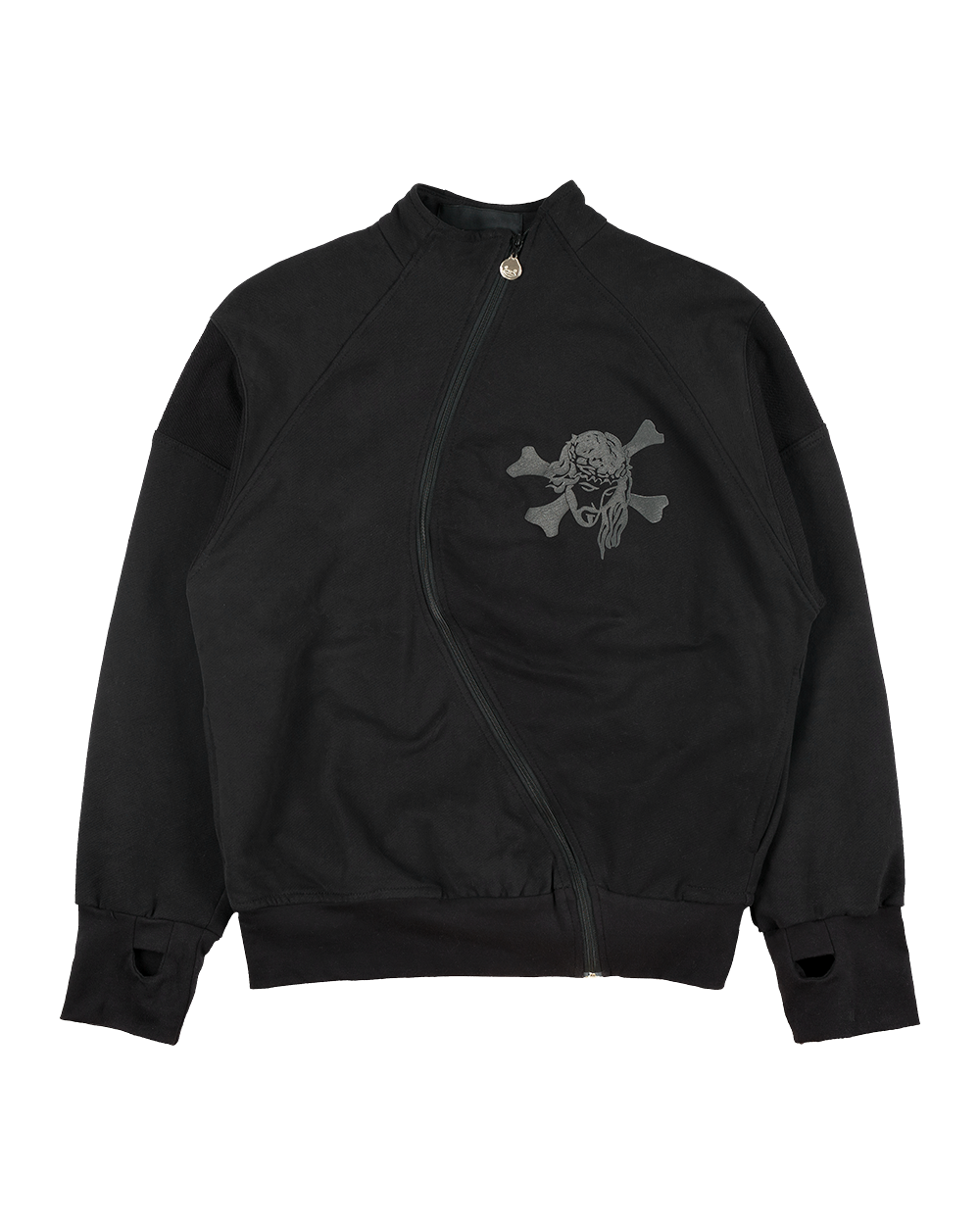 BLUSA MOLETOM ZÍPER "S" - JESUS CROSS (PRETO)