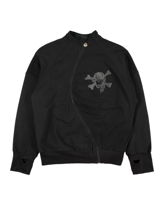 BLUSA MOLETOM ZÍPER "S" - JESUS CROSS (PRETO)