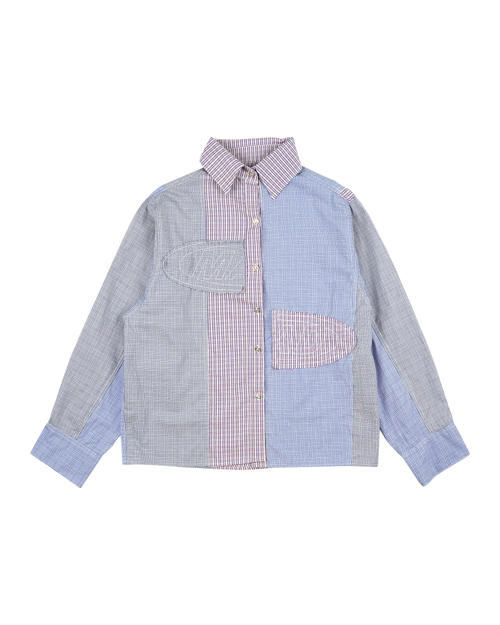 CAMISA FRAGMENTADA - PORTAL (AZUL)