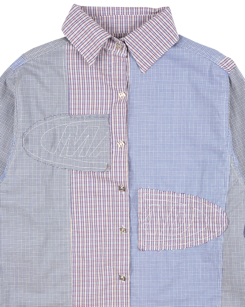 CAMISA FRAGMENTADA - PORTAL (AZUL)