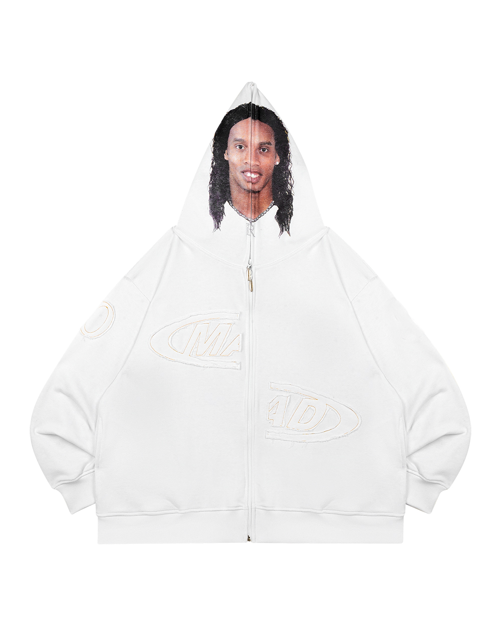JAQUETA FULL ZIP SÓSIA DO RONALDINHO (BRANCO)