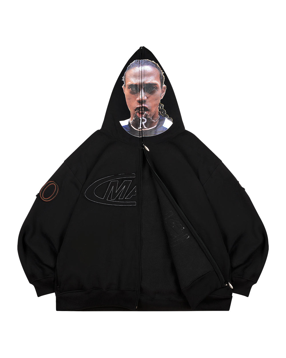 JAQUETA FULL ZIP SÓSIA DO RONALDINHO (PRETO)