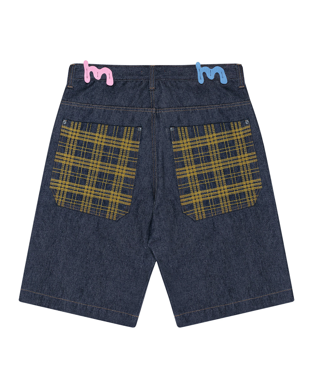 BERMUDA JEANS - BOLSO XADREZ